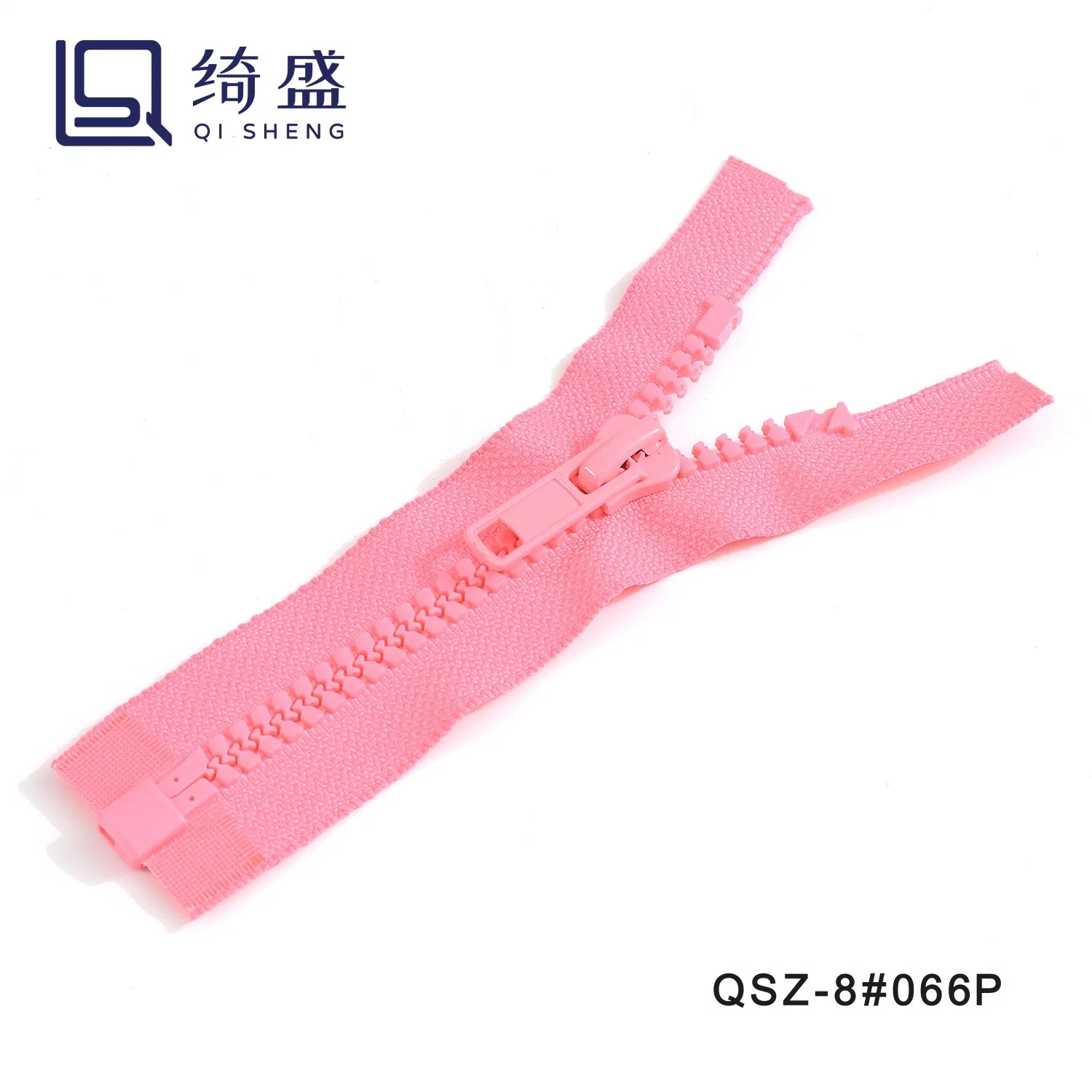 High quality/High cost performance  8# Plastic Zipper with High quality/High cost performance  Pull Tab/Plastic Zipper/ Resin Zipper/Two Colors of Fabric Zipper