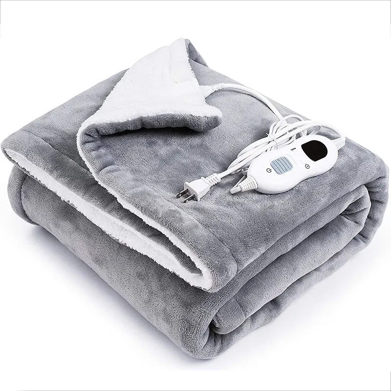 Custom Autumn Winter Electric Throw Blanket Comfortable Luxurious Heating Plush Blankets