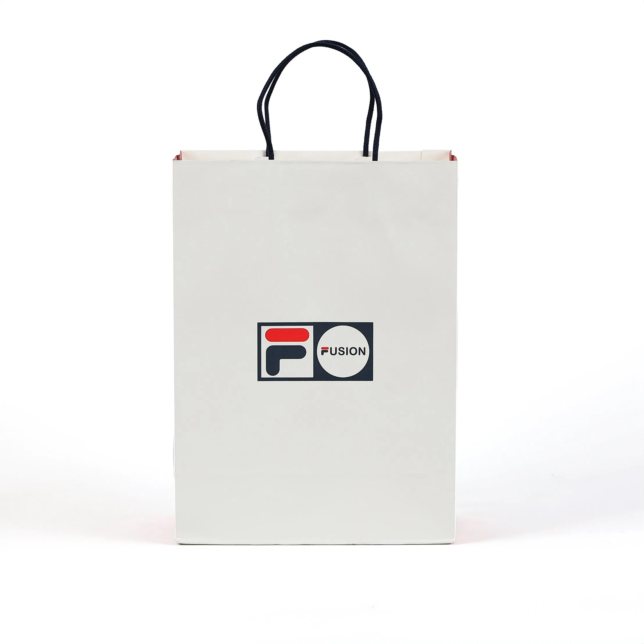 White Kraft Retail Bags with Custom Printing for Shopping, Merchandise Bags