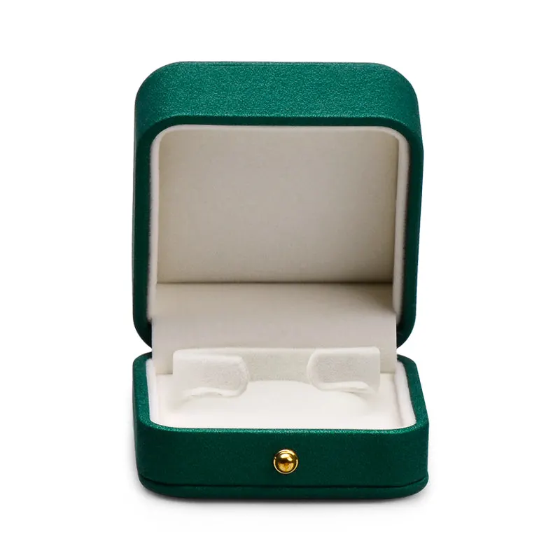 Emerald Green PU Leather Button Snap Jewelry Packaging Gift Box Ndmwr-94