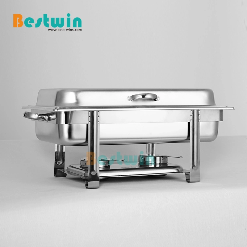 Jq833 Full Size Food Warmer Stainless Steel Catering Chafing Dish with Hinged Lid