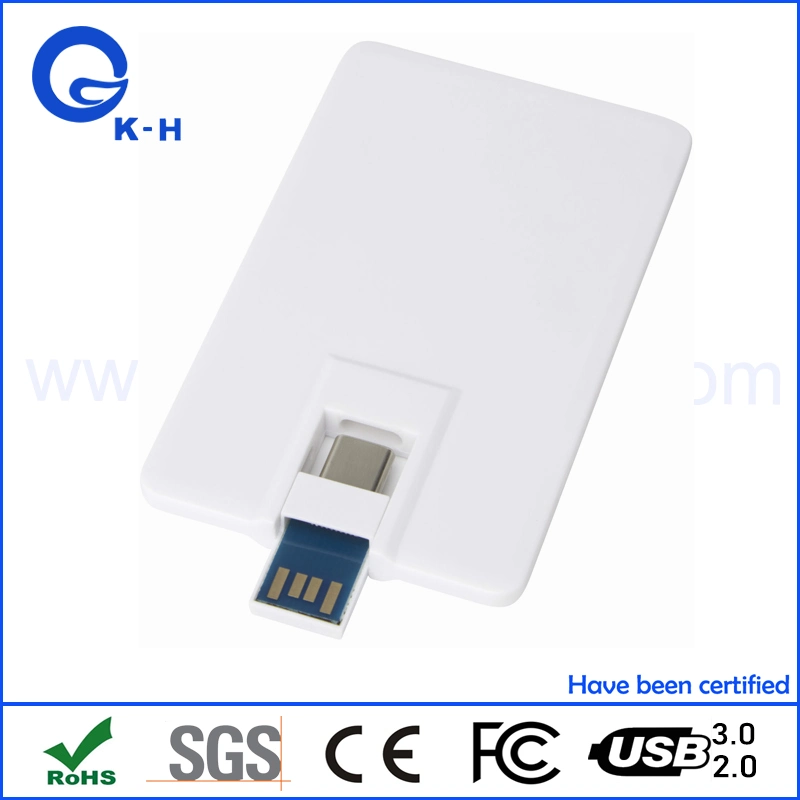 USB 2.0 3.0 флэш-диск для кредитной карты типа C OTG 16 ГБ 32 ГБ