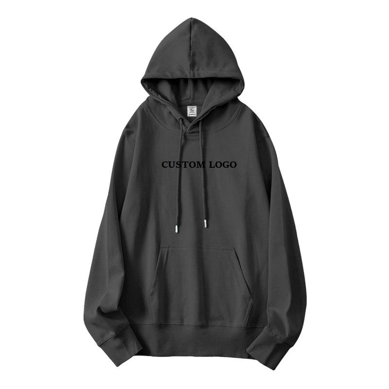 Hot Selling New Versatile Loose Hooded Sweatshirt Couples Hoodies Solid Color Thick Oversized Drop Shoulder Hoodie