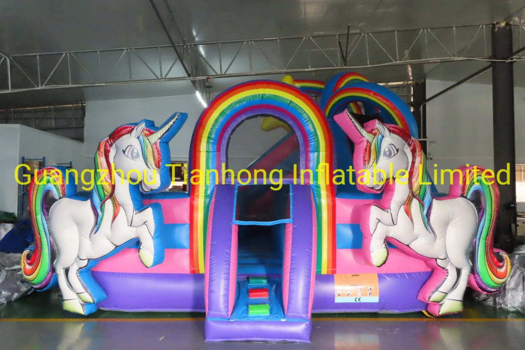 6X6m Inflatable Unicorn Animal Bounce House Bouncy Castle with Slide