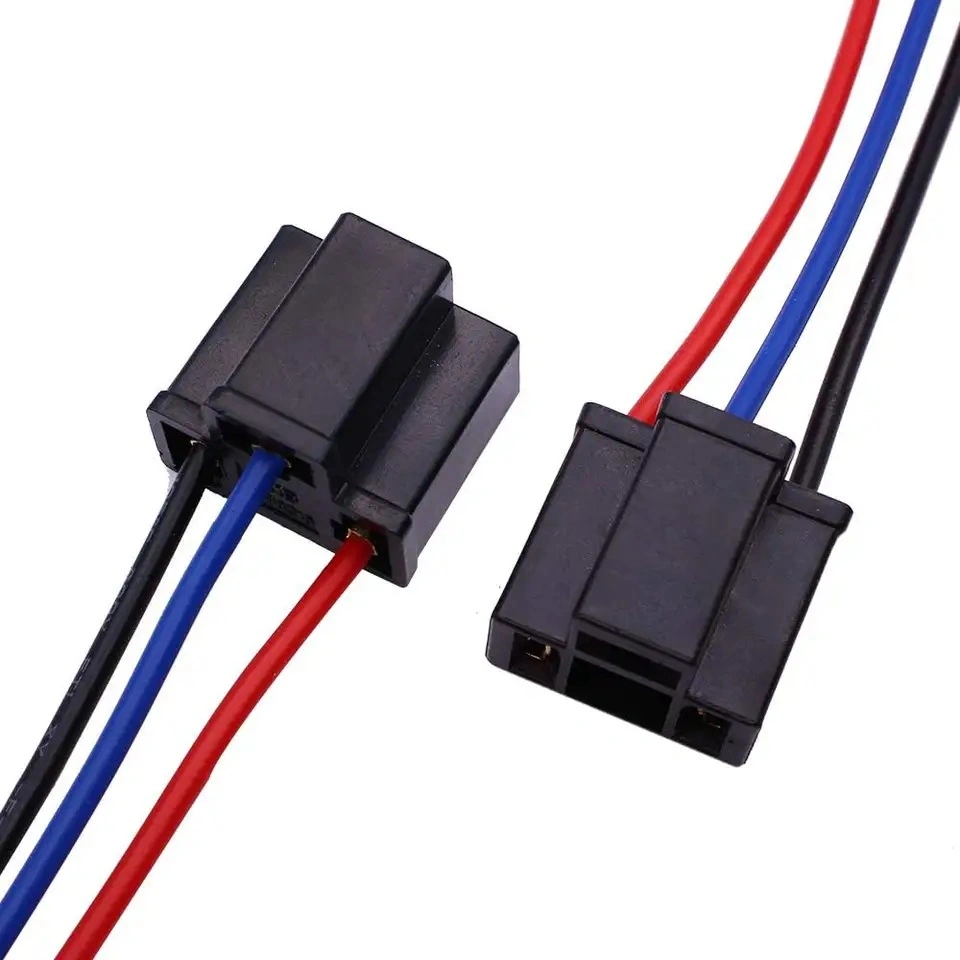 Custom H4 9003 Hb2 Wiring Harness Headlights Wire Sockets 3 Pin Adapter for Headlight Fog Light