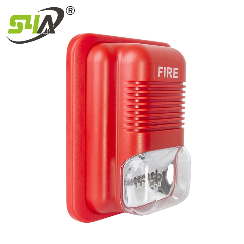 DC12V 24V d'urgence Sirène piézo Son et Lumière stroboscopique Silights d'alarme incendie