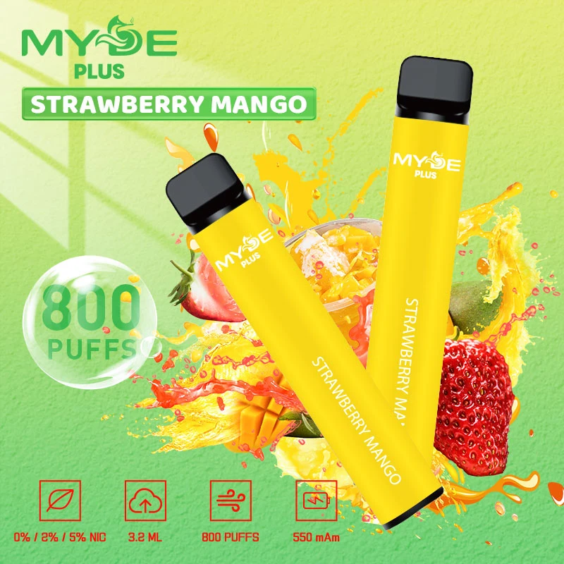 Myde 800 Puffs VAPE muestra sin vaporizador desechable y sin nicotina