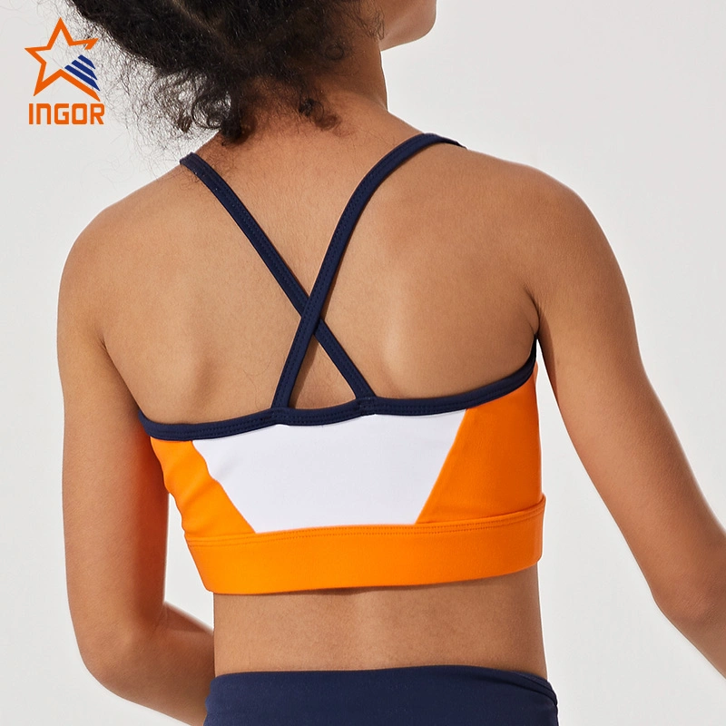 5%off Ingorsports Children Clothing Contrast Color Bra & Two Side Pocket Design Short Kids Sports Wear