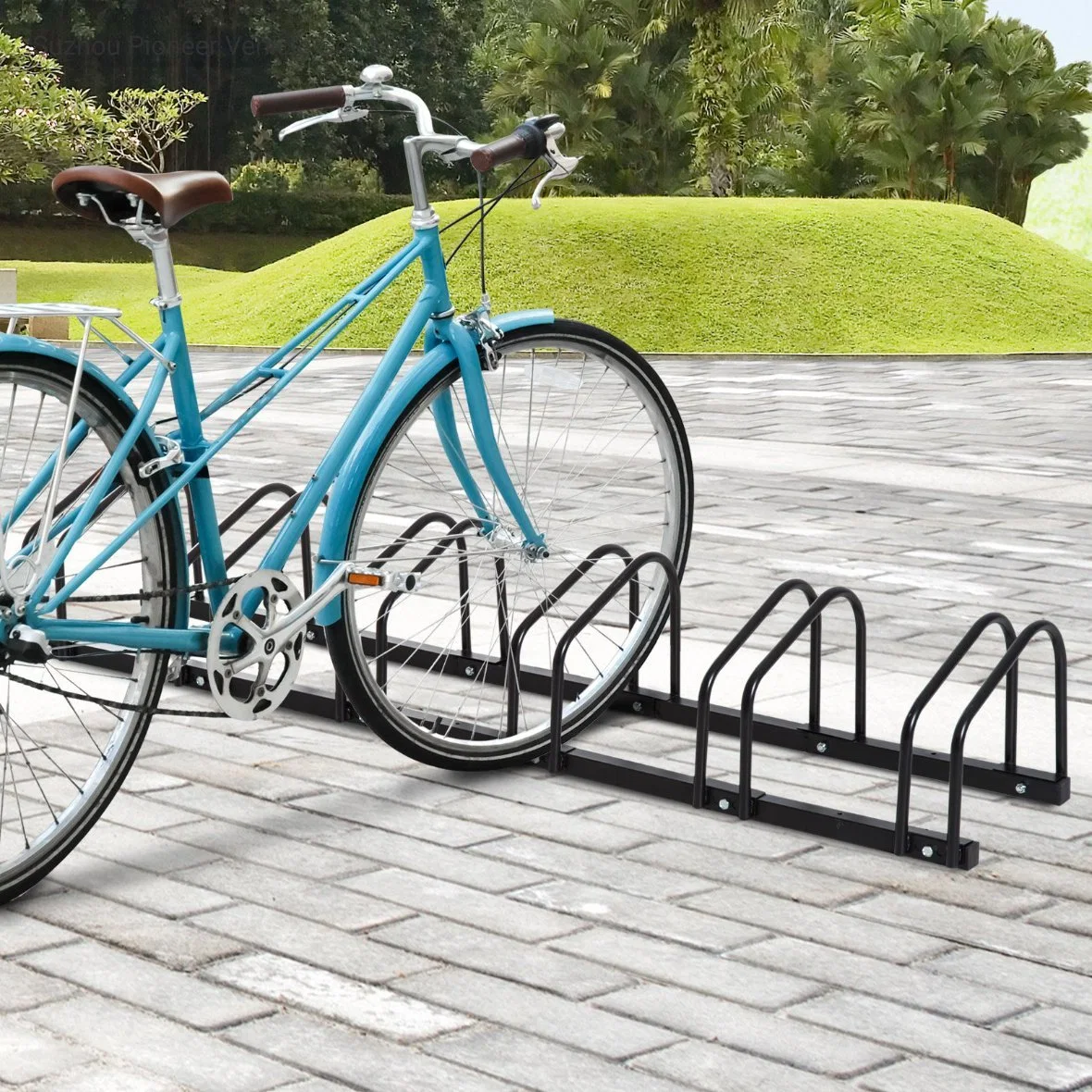 Simple Floor Mounted Multi-Capacity Factory Service Bike Stand