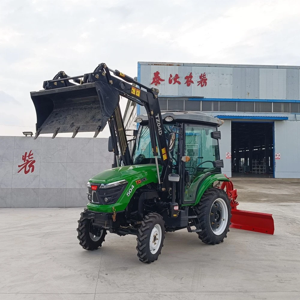 50 HP de Agricultura de la cabina del tractor con pala hidráulica