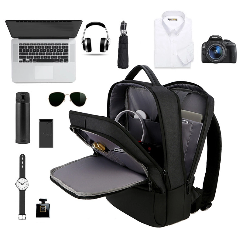 Custom Waterproof 15.6 17inch Black Large Teenagers Anti Theft Mochilas Mens Travel Women Laptop Computer Bag Backpacks with USB