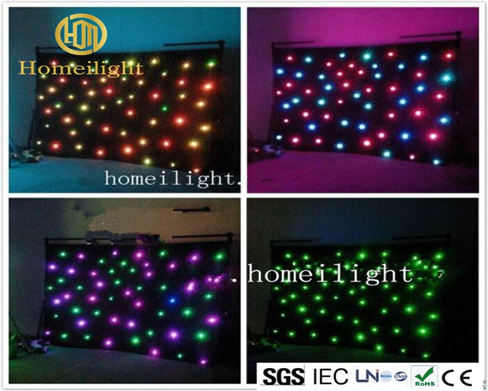 Bon marché de gros de la pendaison Star rideaux décoratifs d'affichage flexibles Rideau LED pour la décoration de l'événement