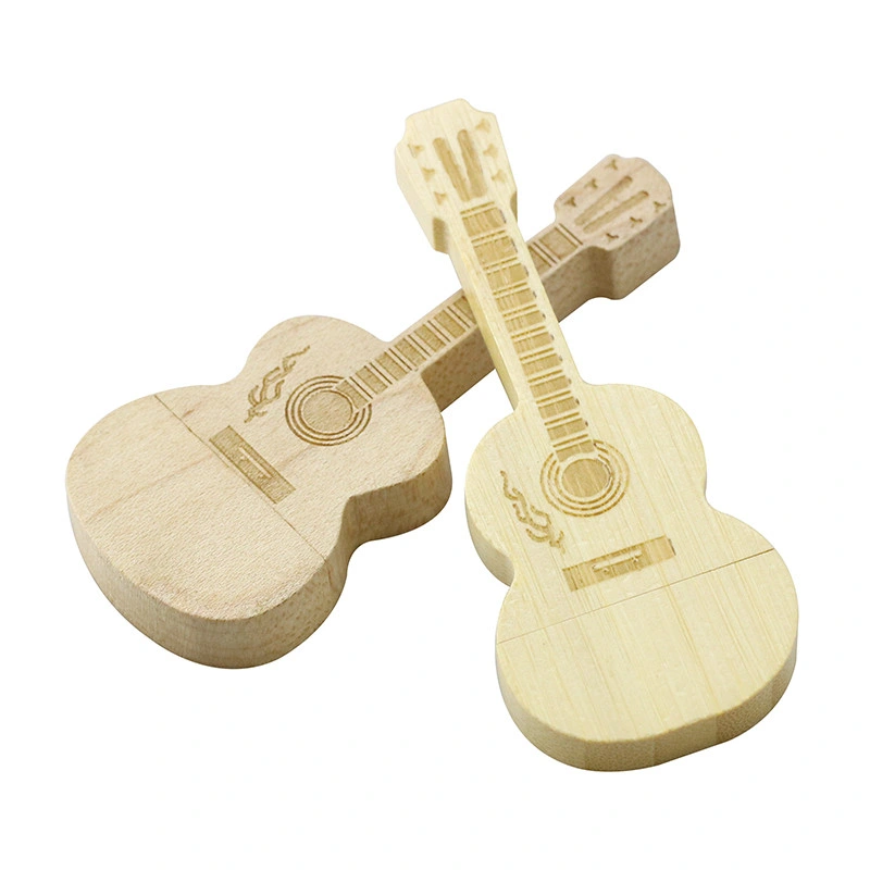 Guitar Shape USB Stick 8GB 16GB 32GB 64GB Wooden USB Memory Drive