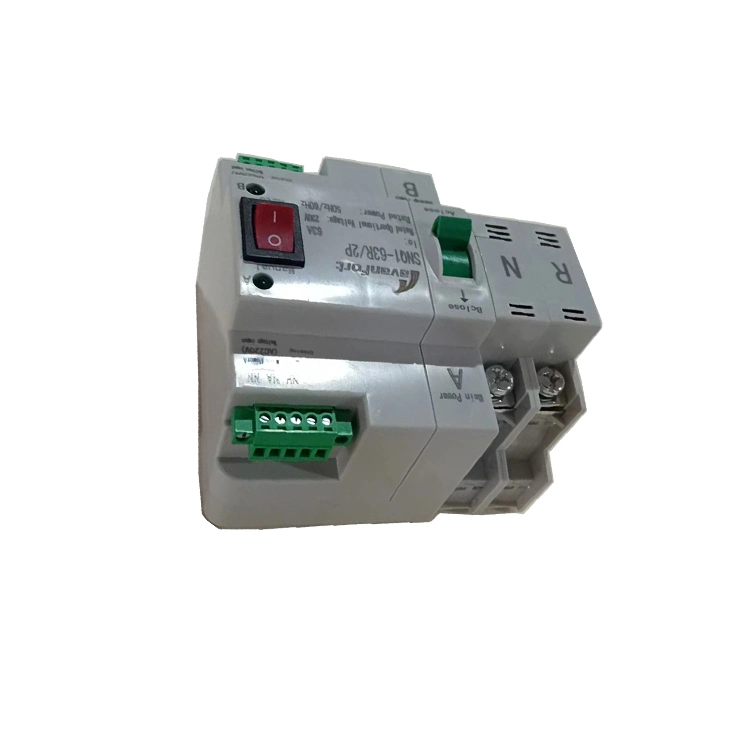 New Design Snq1-63r 2p /4p-63A DIN-Rail Mounted Type Double Power Source Automatic Transfer Switch