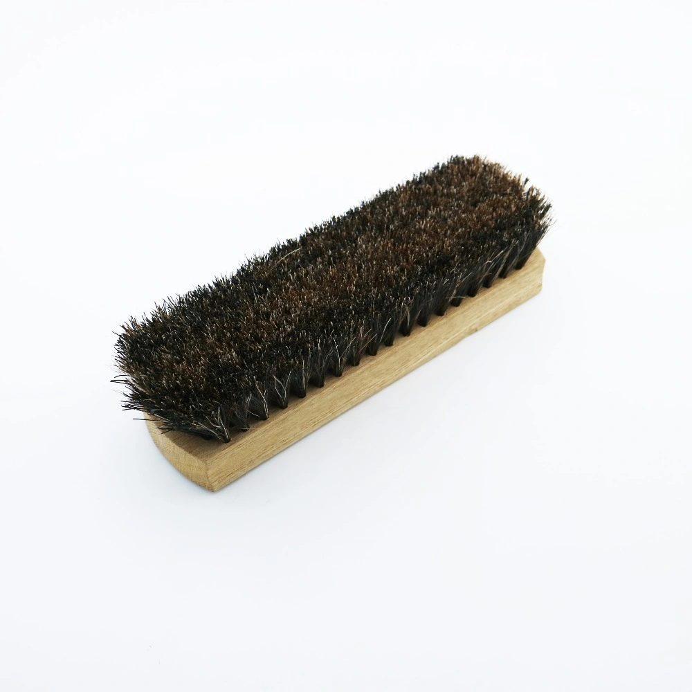 Wooden Shoeshine Brush with Horse Hair