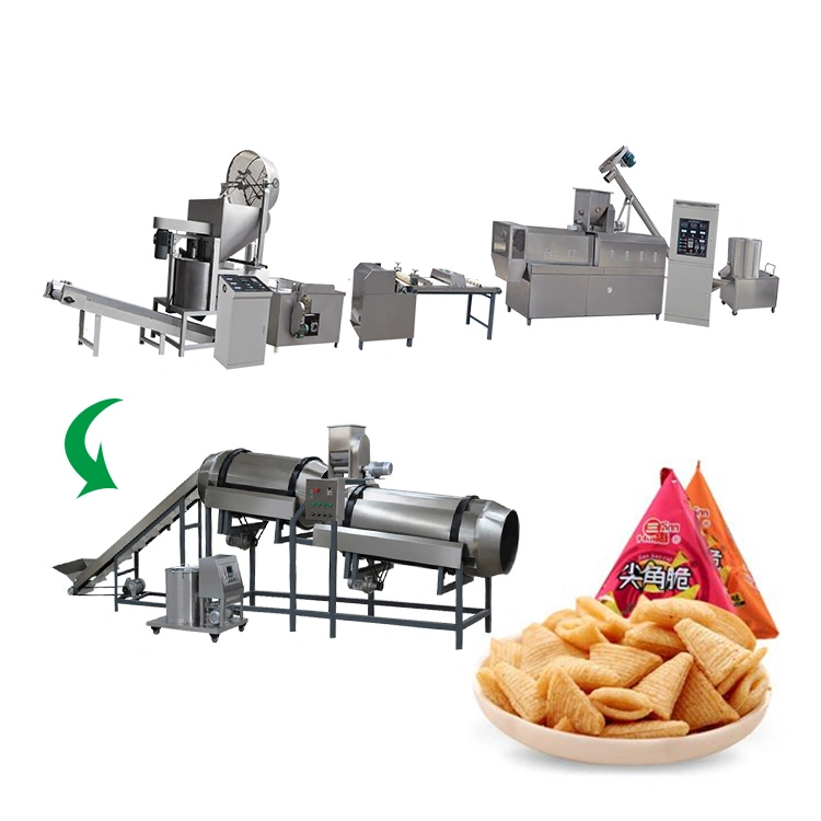 Bugle Snack Pellets Making Machine Automatic Bugle Snack Food Processing Line Food Processing Industries