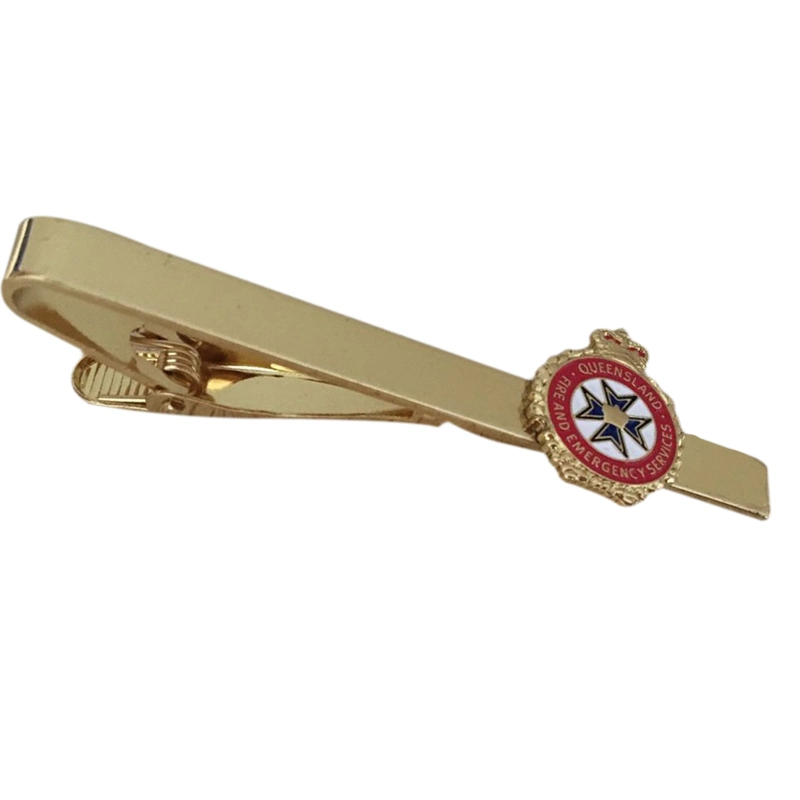 Customized Metal Tie Bar with Gold Logo