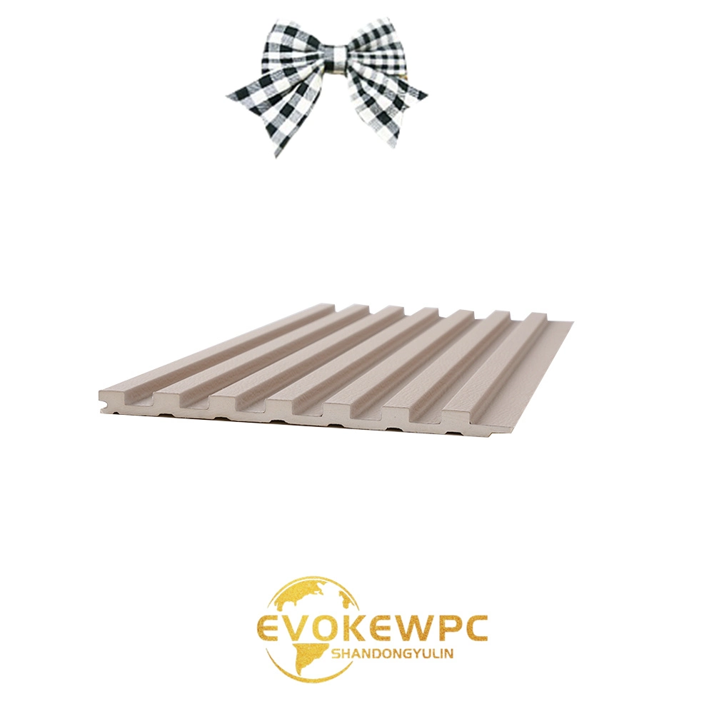 Evokewpc Interior WPC aislamiento térmico decorativo absorción de sonido Fluted acústico Panel de pared WPC