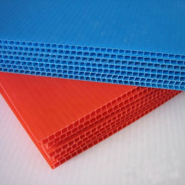 Hollow PP Sheet PP Plastic Hollow Sheet Hollow PP Sheet Fluted Corrugated Sheet Plastic Red