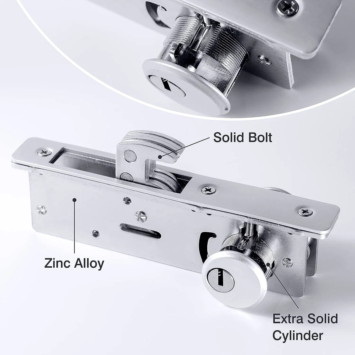 Anti Theft Aluminium Storefront Einsteckhaken Deadbolt Lock Set