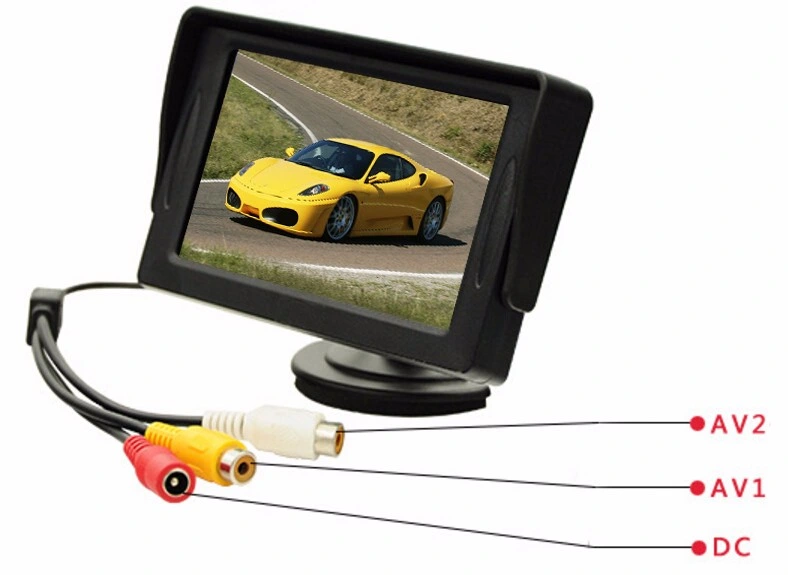 Haute qualité TFT LCD Voiture de 4,3 pouces moniteur Moniteur de rétroviseur de voiture pour la sécurité Parking de sauvegarde