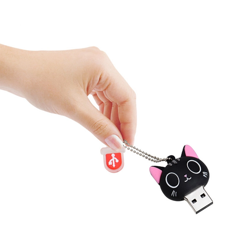 Cartoon Black Pet Cat Artículos promocionales USB Drive USB Stick Unidad flash USB para regalo