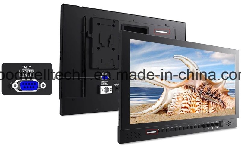 3 Color Tally Light 17.3 Inch LCD Display with 3G-SDI Input