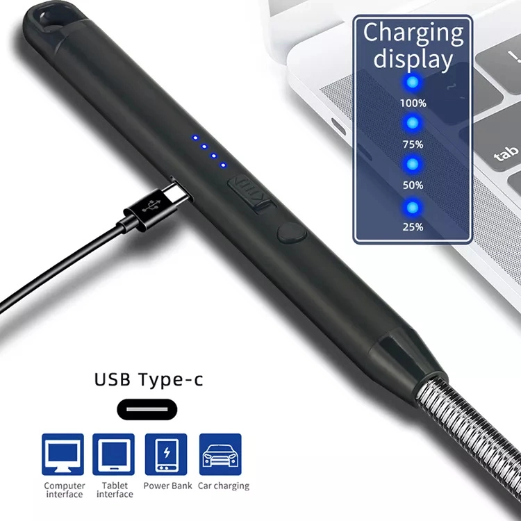 Wanchuang Moda cortaviento recargable USB eléctrico Multi-function encendedor de arco