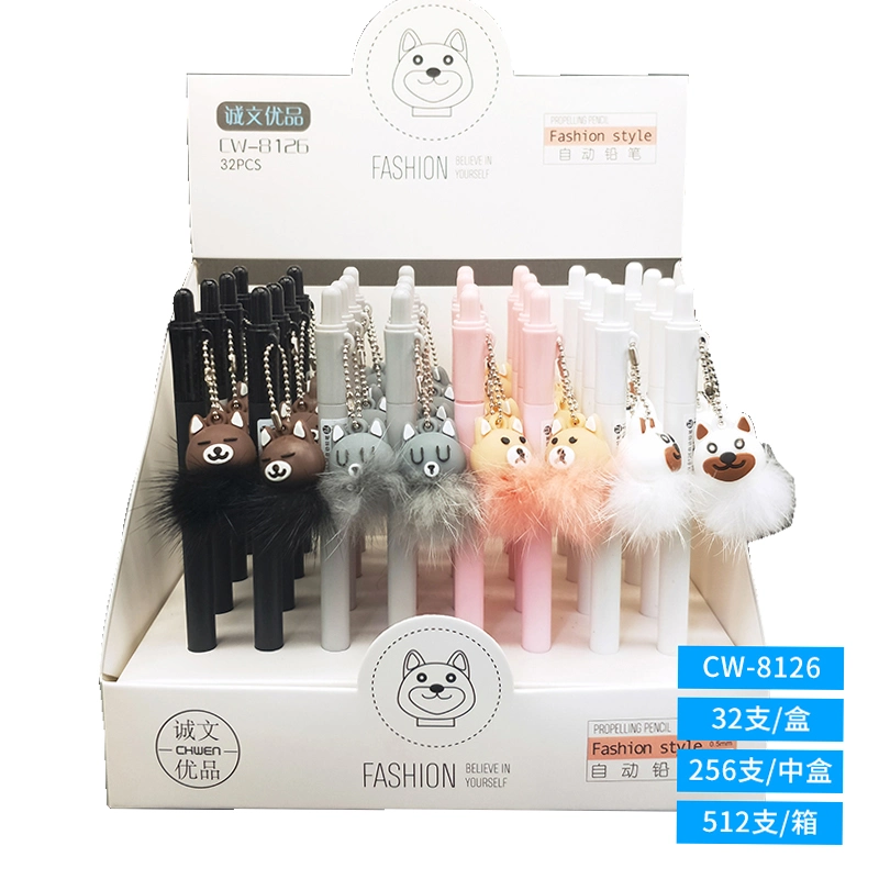 Silicone Cartoon Funny Bear Doll plastique Mécanique crayon