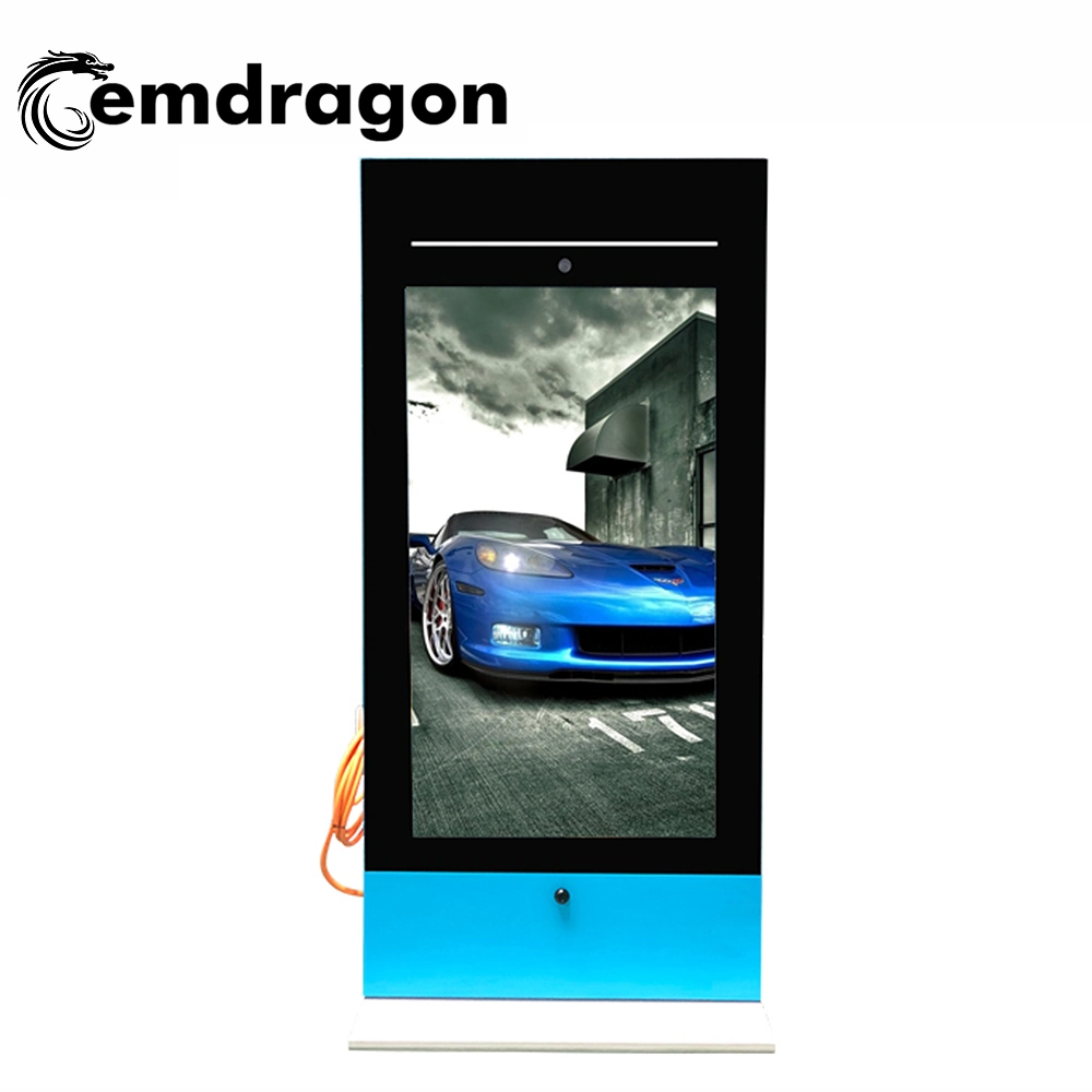 Touch Screen Information Kiosk Car Charging Pile Outdoor Advertising Machine 65 Inch LCD Advertising Media Player Board Google Chromecast HD Cable Streaming