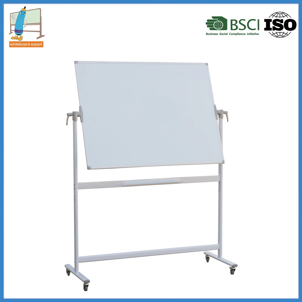 48X36 Inch Double Sides Magnetic Rotating White Board with Stand