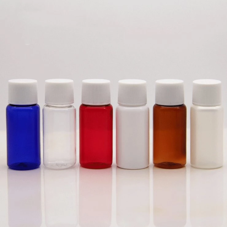 15ml Pet Vial Bottle with Screw Cap and Inner Plug for Cosmetic Sample Bottle