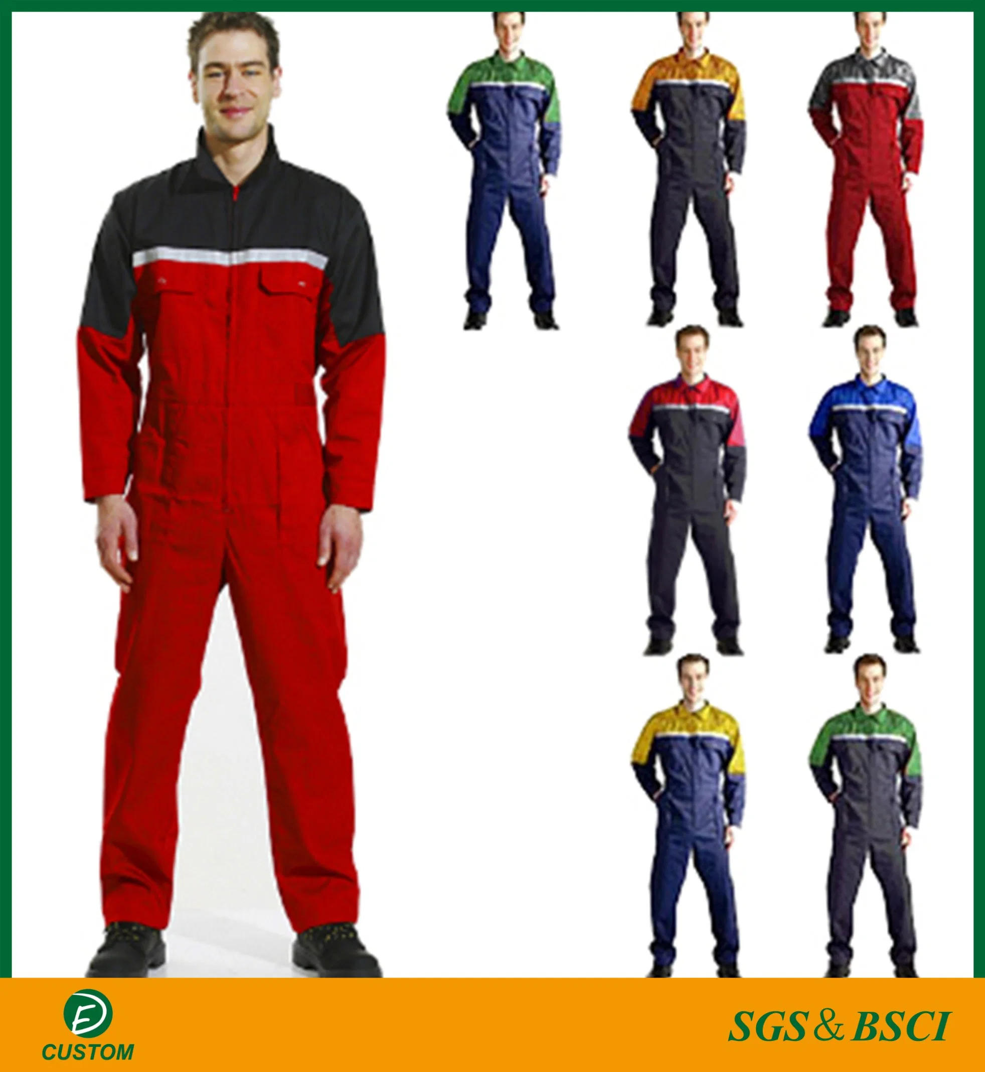 Cotton Polyester Protective Reflective Safety Workwear Coverall with Cheap Price