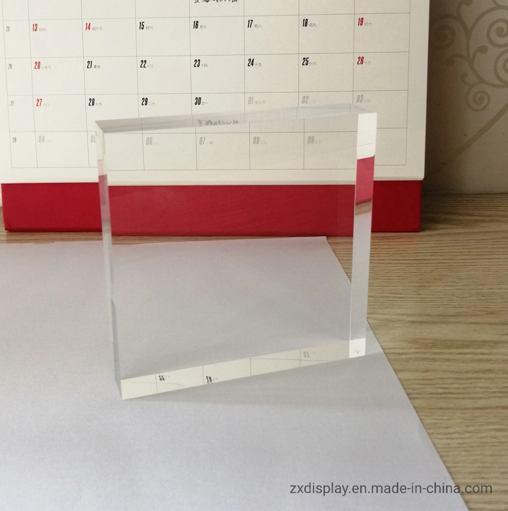 1 Inches Thickness Clear Acrylic Piece Block for Displaying Jewelry and Perfume