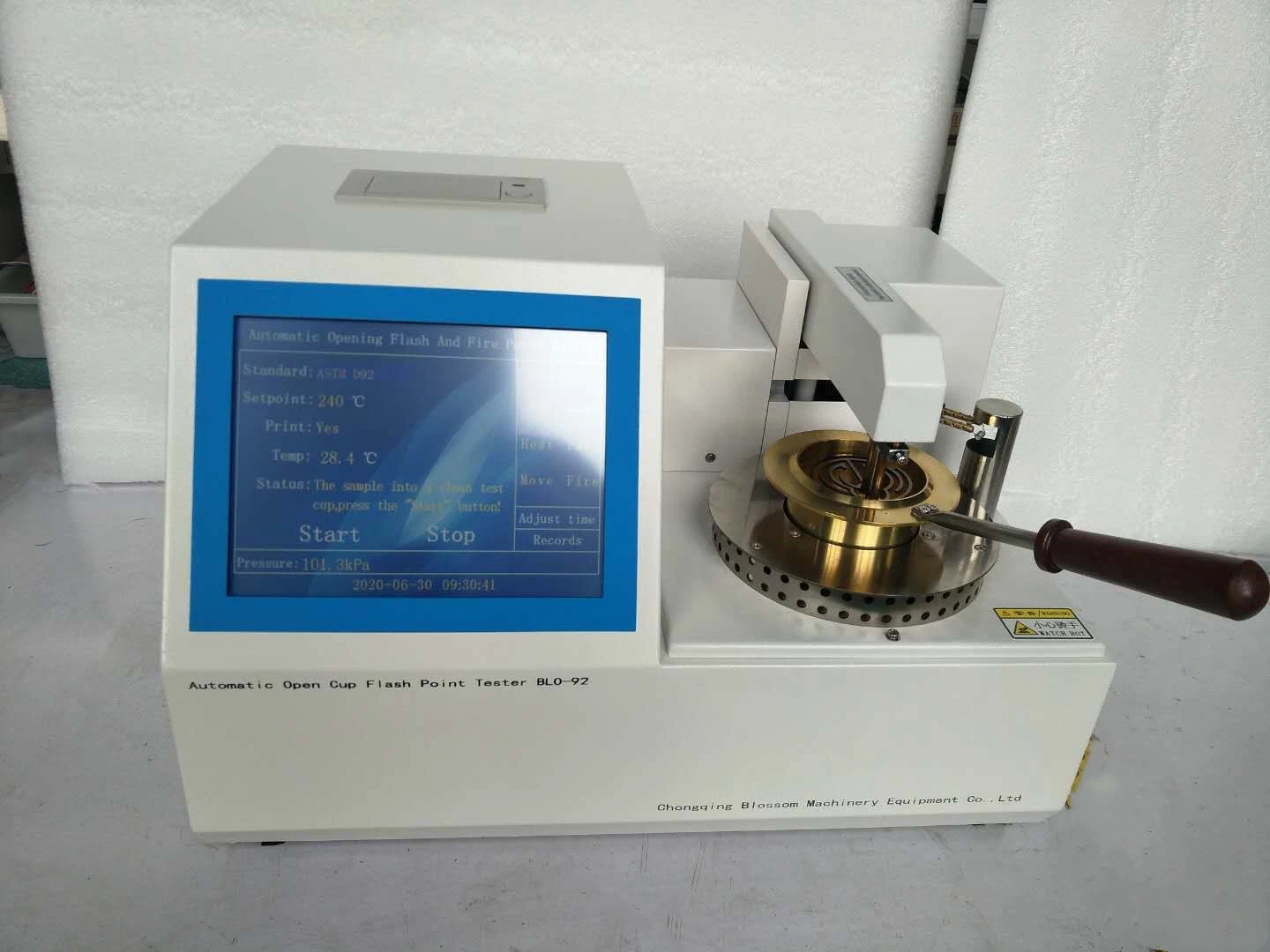 ASTM D92 Open Cup Engine Oil Flash Point Measuring Instrument