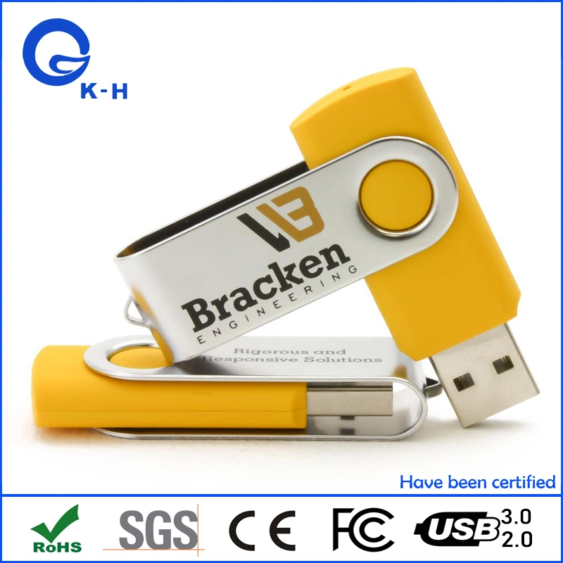 Schwenkbarer USB 2,0-Flash-Treiber Memory Stick 128GB 16GB