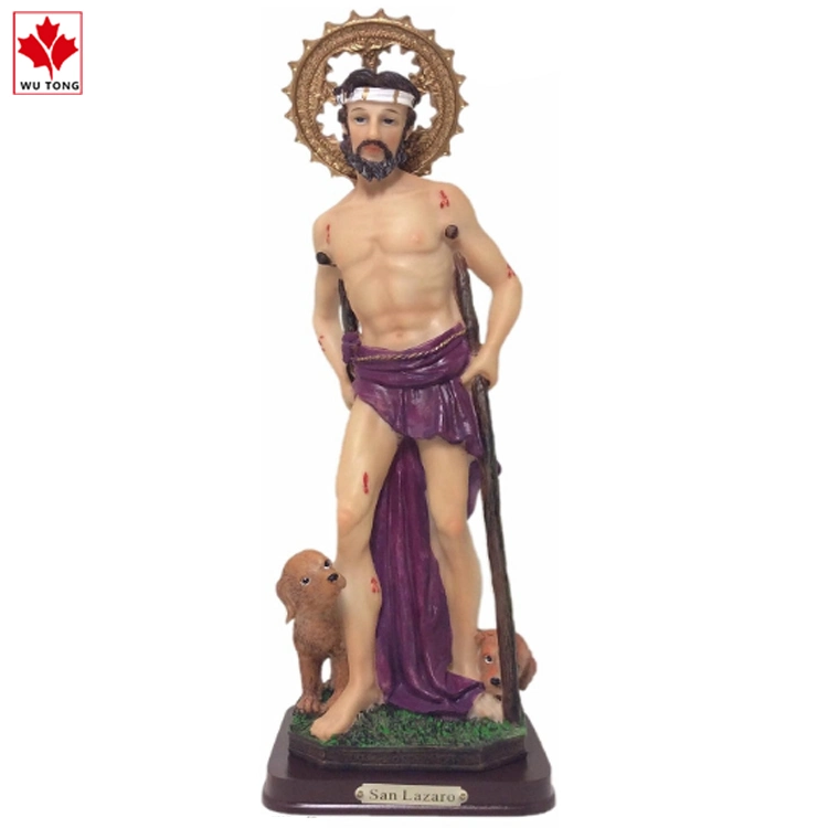 Figurine en résine réaliste Saint Lazare Statue cadeaux religieuse catholique