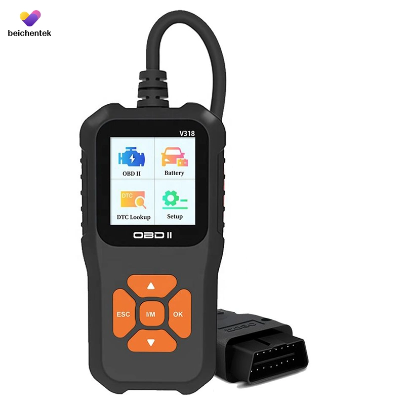 أدوات تشخيص اختبار السيارة لماسح ضوئي لـ V318 OBD2 مع شاشة ملونة