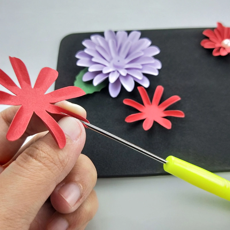 Decoración en 3D de la flor de papel DIY Kit de materiales artesanales hechos a mano de la Dalia