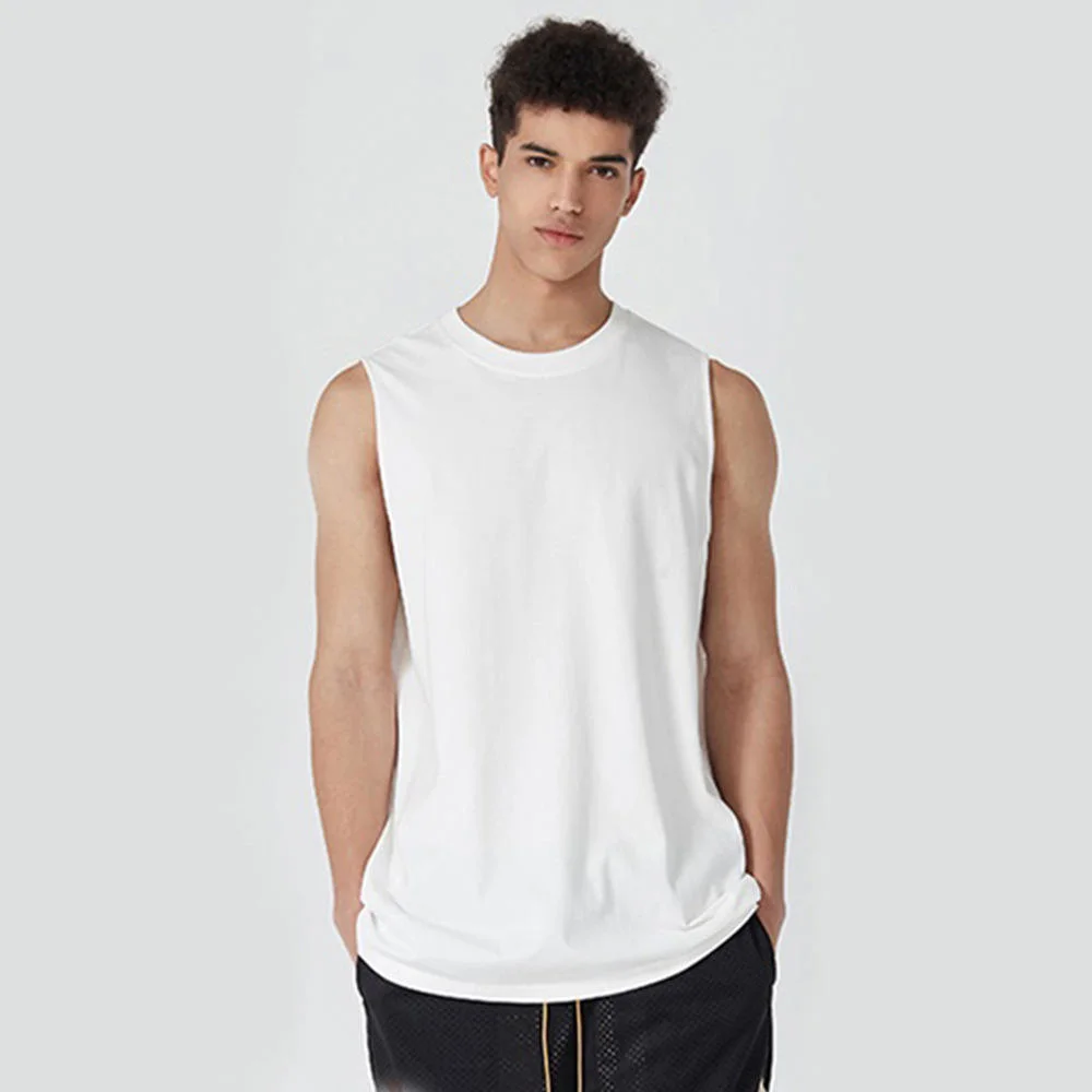 Wholesale/Supplier Men Vest 180 GSM 100%Cotton Sport Sleeveless T-Shirt Fitness Active Gym Clothing Men's Tank Top