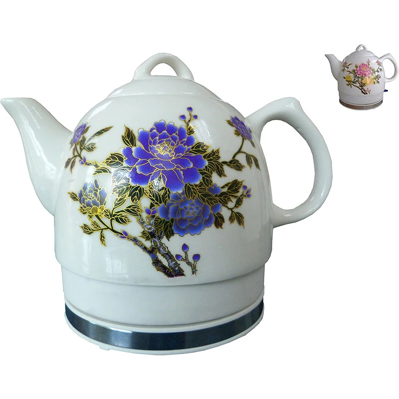 Household Appliances Color Changing Electric Ceramic Tea Water Kettle Floral Pattern 1.0 1.2 Liter