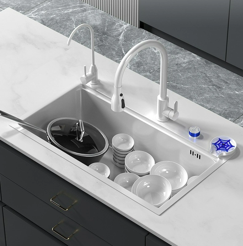 China Wholesale Modern Kitchenware White 304 Stainless Steel Kitchen Sink