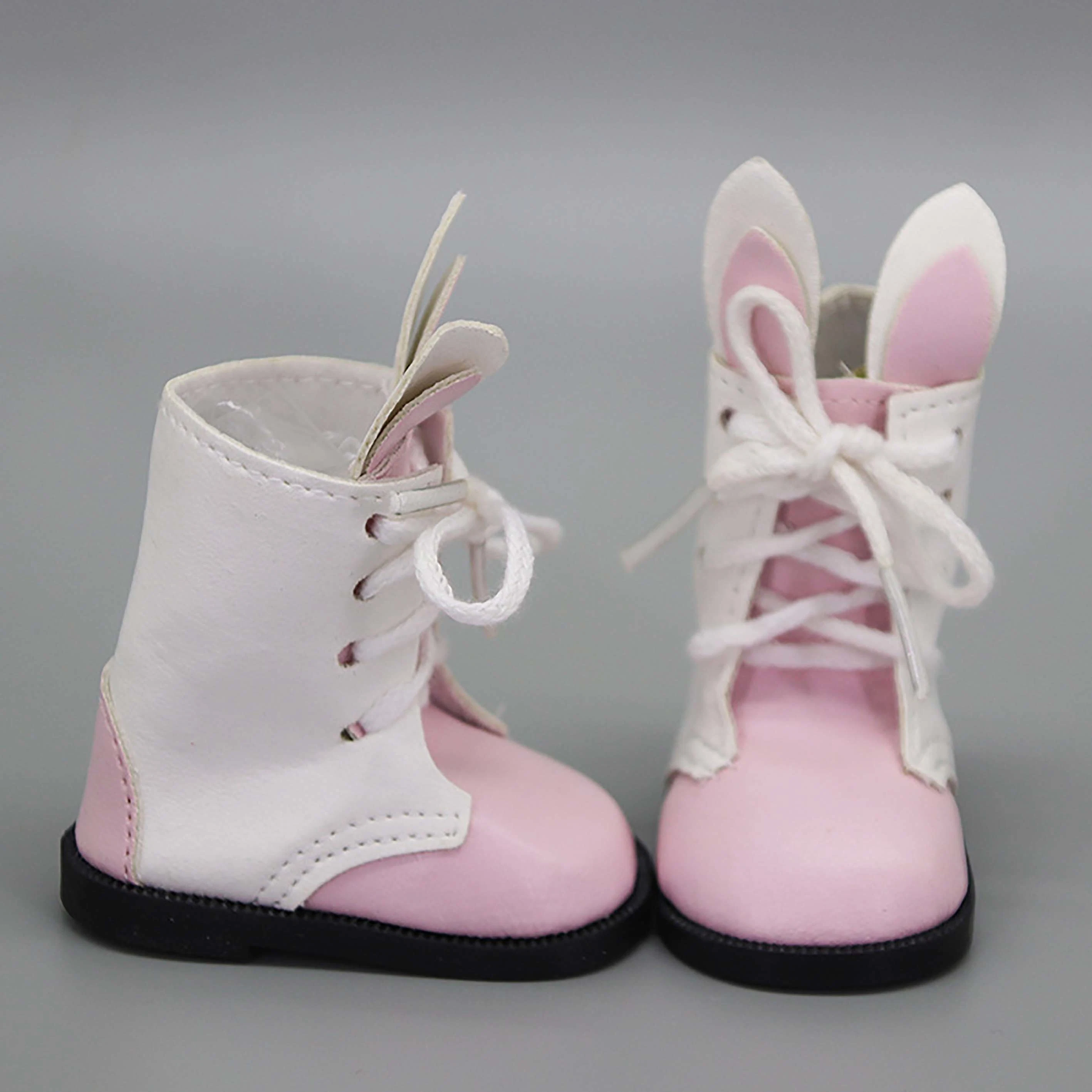 8 Pairs Doll Shoes Fit 14.5 Inch American Doll Wellie Wishers Doll Including Boots Sandals Sneakers Leather Shoes