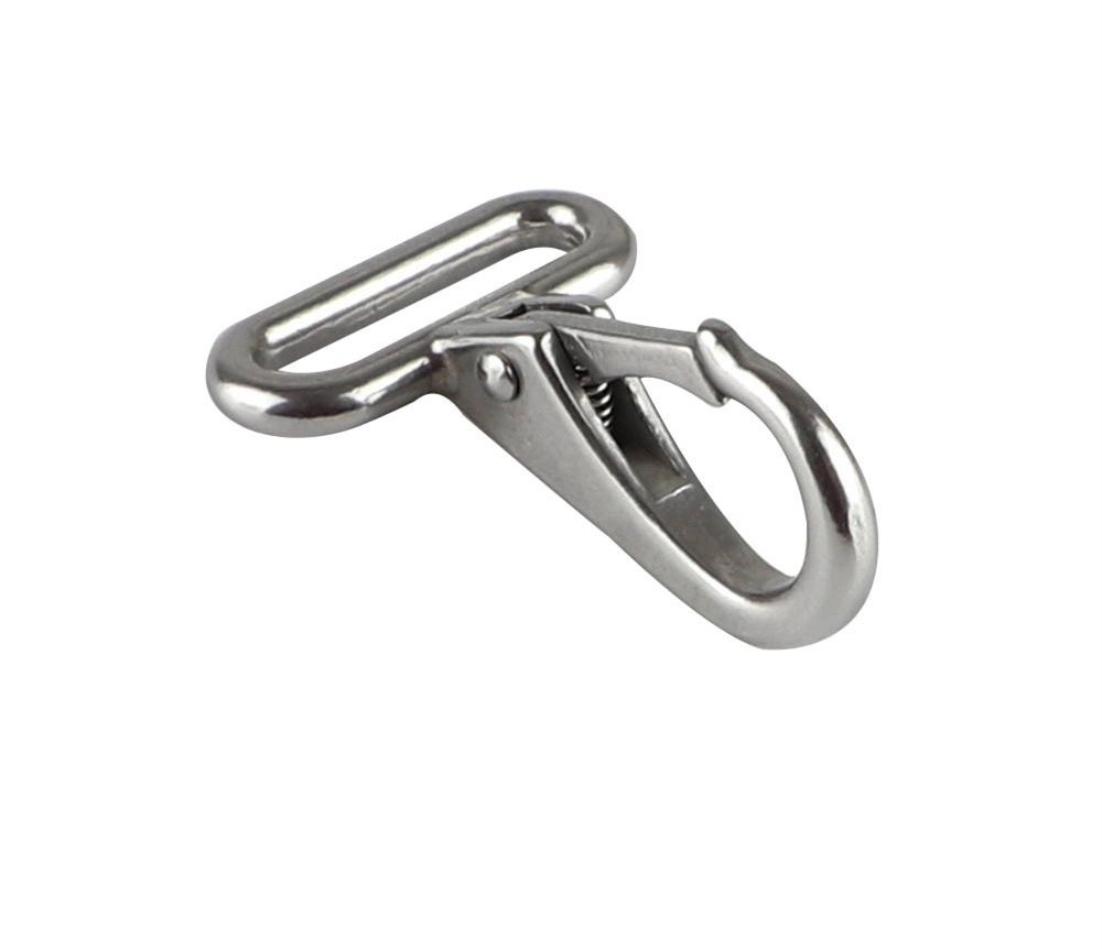 Heavy Duty Stainless Steel Square Head Fixed Eye Snap Hook 25mm Webbing Snap Hook Accessory