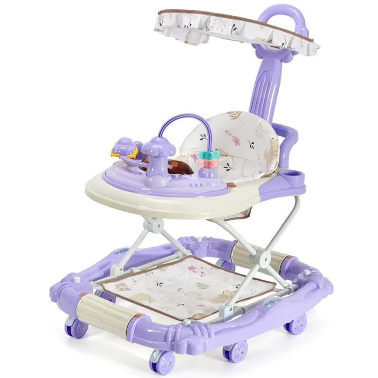 Cartoon Walking Toy Chair Musical Baby Walker with Stopper for Children