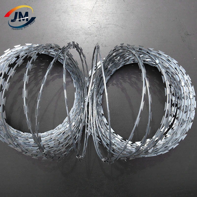 Anti-Climbing Galvanized Stainless Steel Razor Barbed Blade Concertina Wire Roll for Security Protection