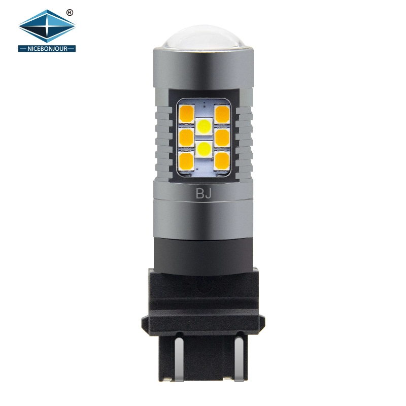 Alquiler de ámbar blanco Volver atrás de la señal de luz LED luz trasera LED 1157 3157 7443 de la luz de color dual LED