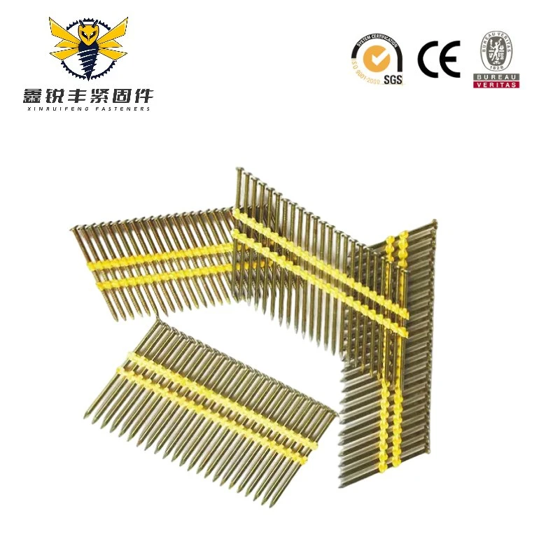Fastener 21 Degree Framing Plastic Strip Nails Plastic Collated Strip Nails