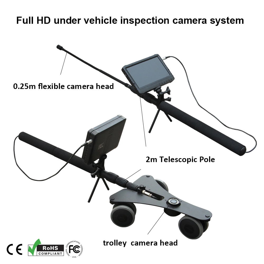 Handheld Digital HD Under Vehicle Inspection Camera System with 7 Inch LCD DVR (H2D-300)