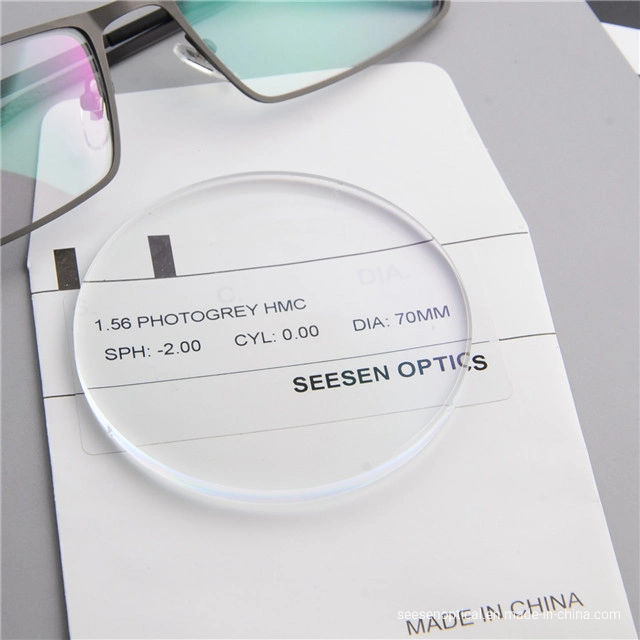 1.56 Eyeglass Lens Prices Photochromic Film Ar Coating Photo Gray Lenses